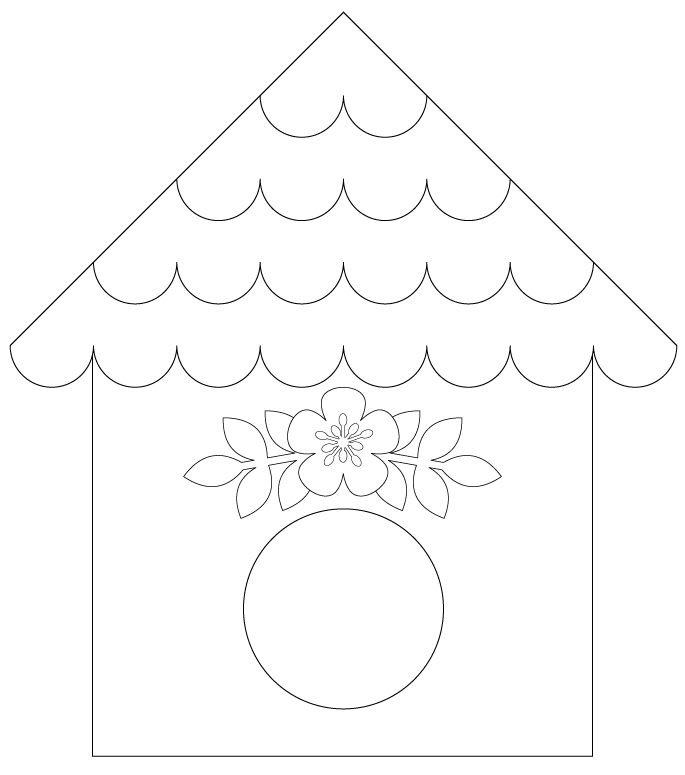 Домик трафарет