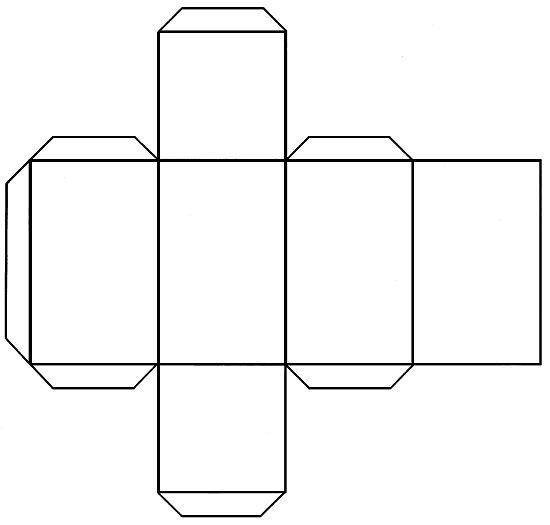 Развёртка прямоугольного параллелепипеда для склеивания