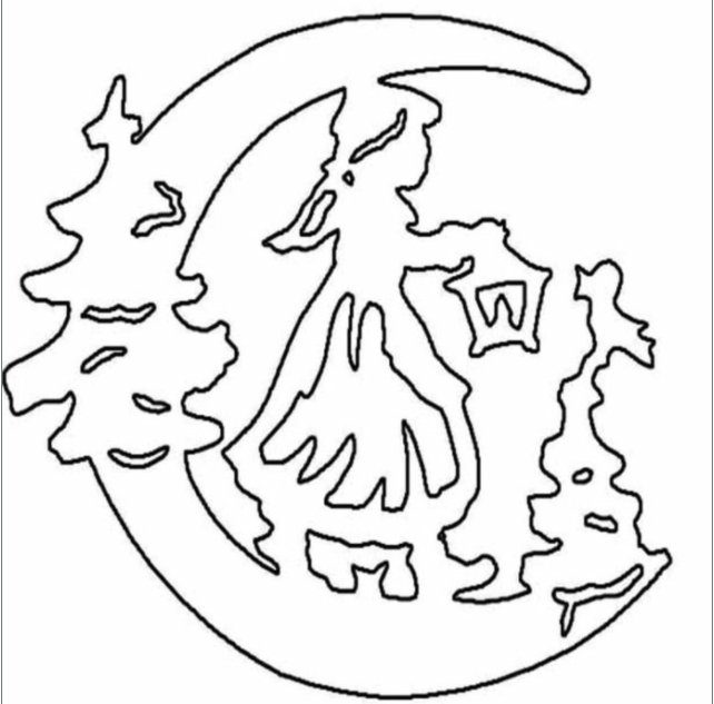 Вытынанки новогодние на окно трафареты