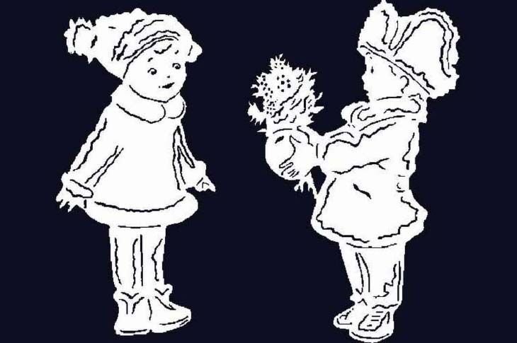 Вытынанки девочка