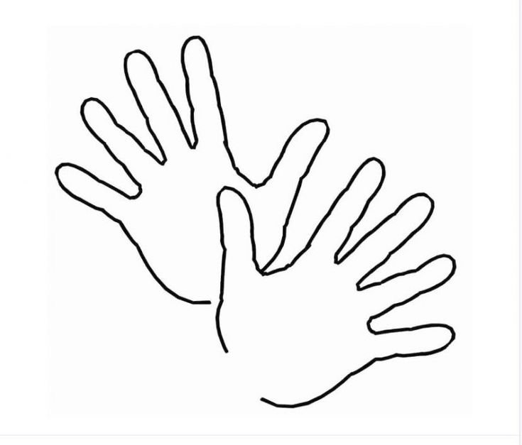 Ладонь раскраска