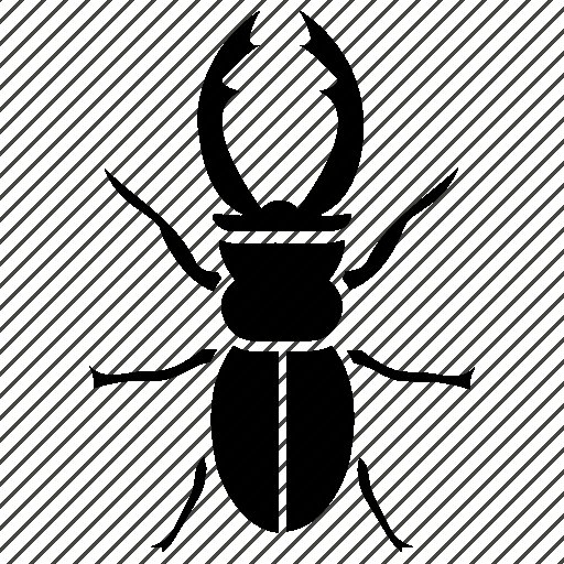 Трафарет Жук контур