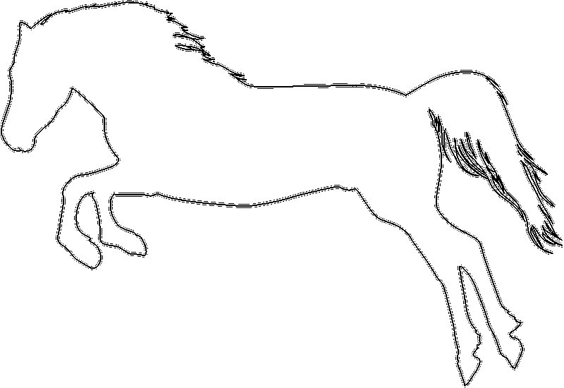 Силуэт лошади для вырезания