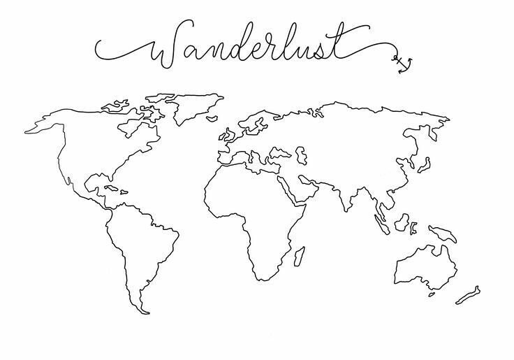 Контурная карта для детей