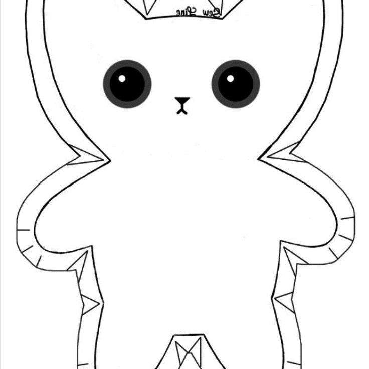 Трафарет для мягкой игрушки кот