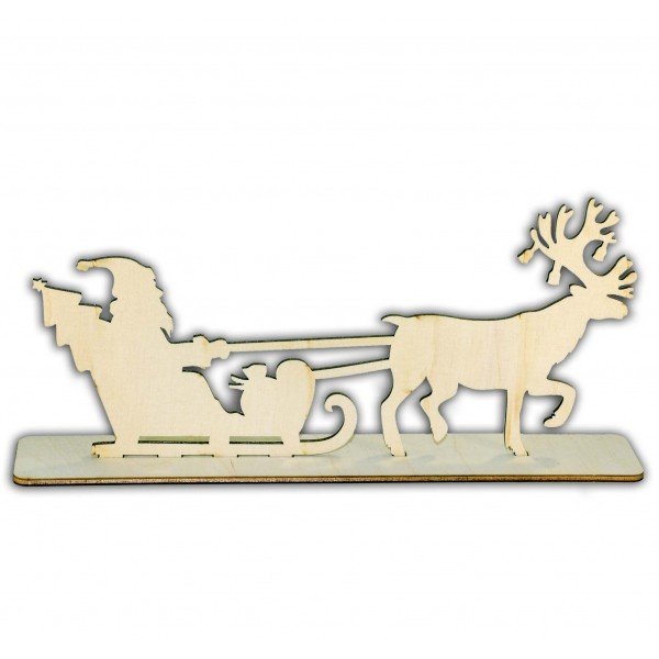 Олени Санта Клауса из фанеры