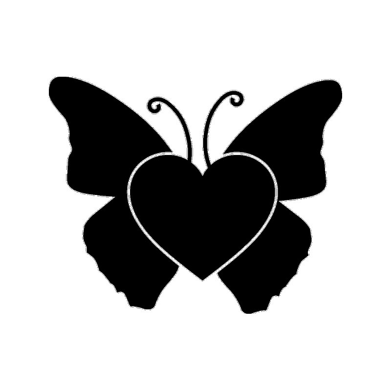 Сердце с бабочками