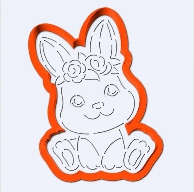 Трафарет для пряника Зайка