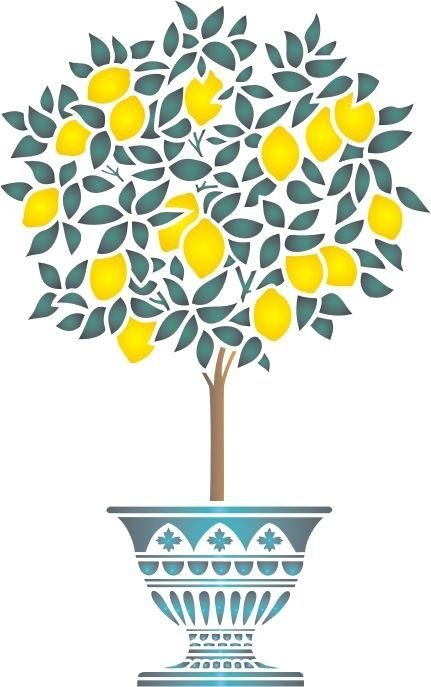 Дерево с лимонами раскраска