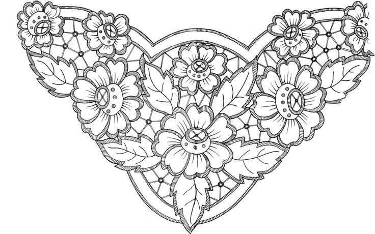 Трафарет кружева Ришелье