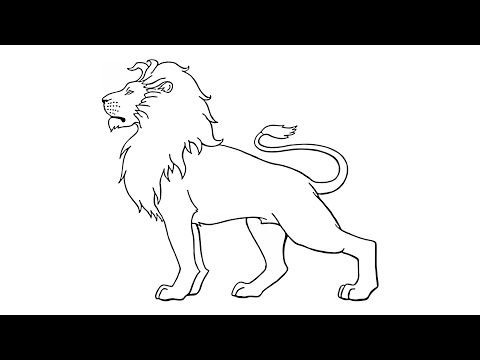 Картинки Льва для срисовки