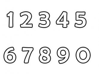 Трафарет "цифры"
