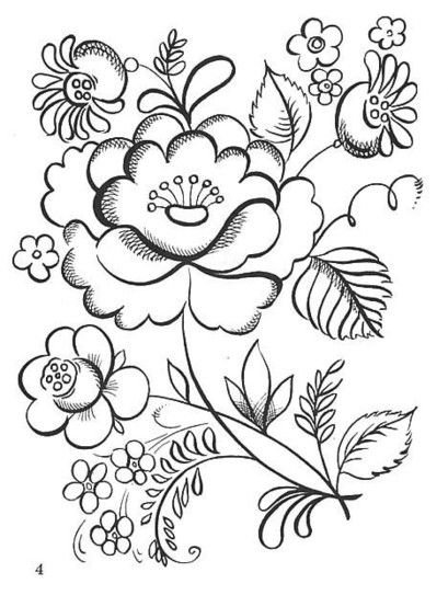 Петриковская роспись шаблоны