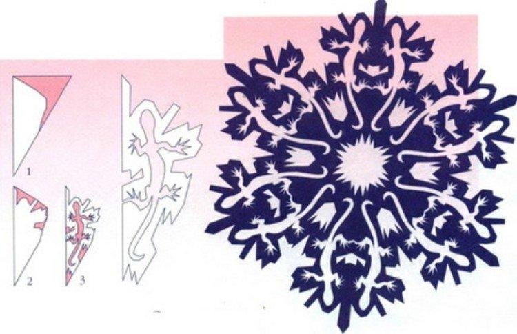 Снежинки с животными