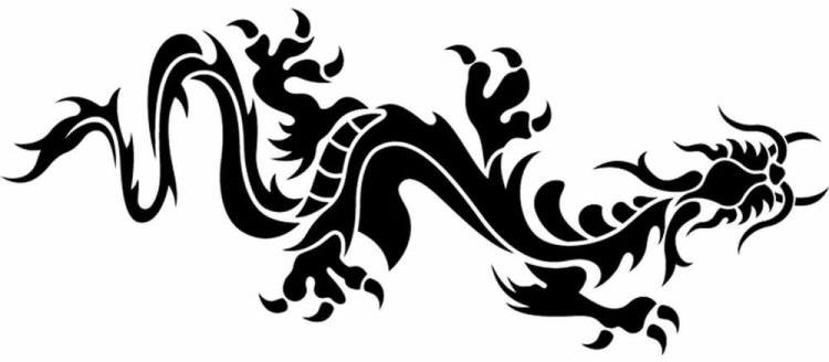 Трафарет дракона
