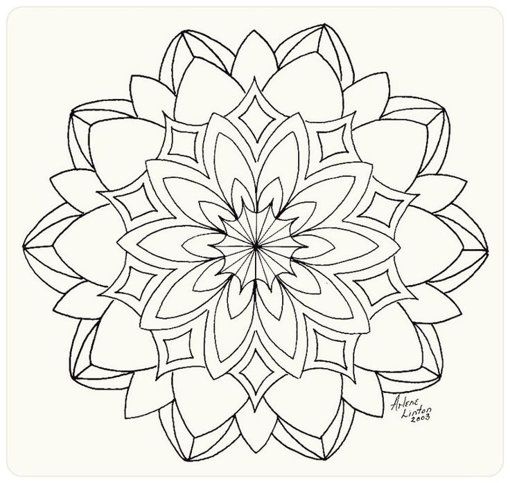 Мандала контур