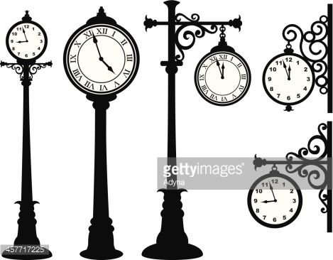 Фонарный столб с часами