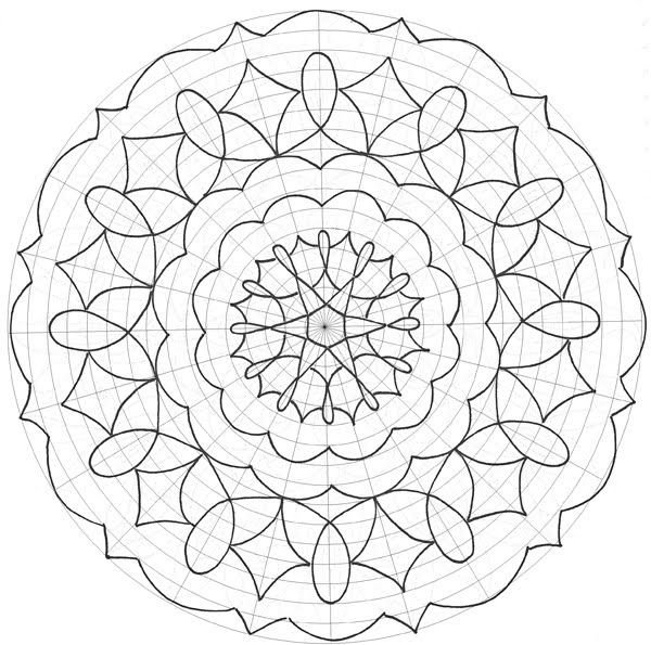 Сетка для рисования мандал
