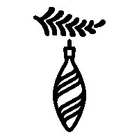 Елочная игрушка сосулька трафарет