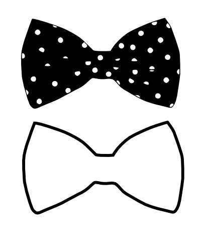 Макет мужской бабочки