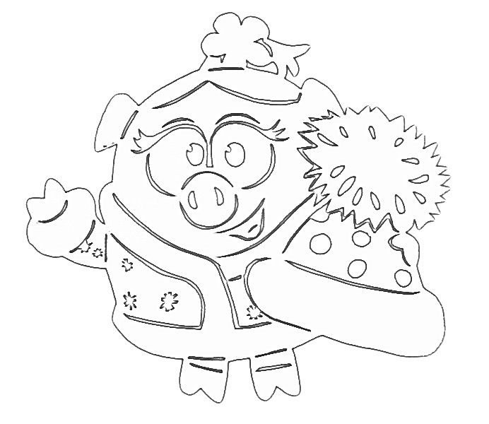 Трафареты на окна новогодние