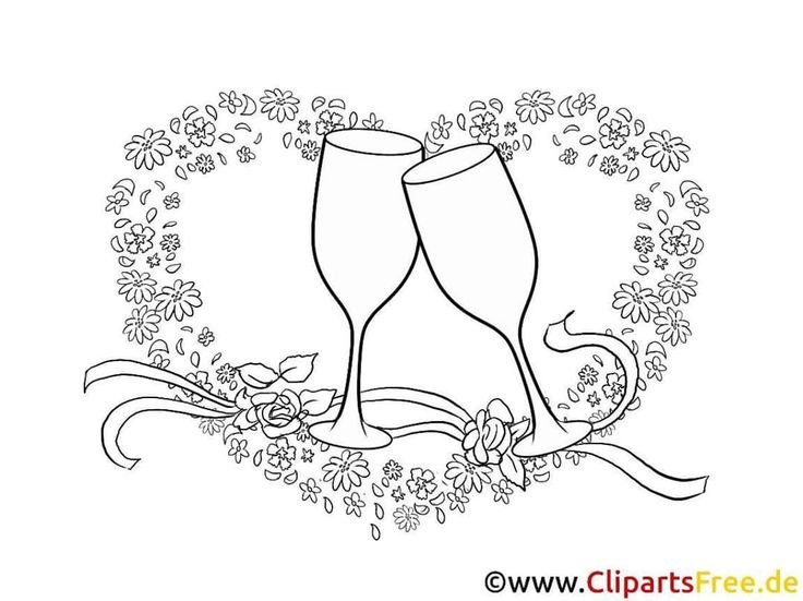 Трафареты для бокалов на свадьбу