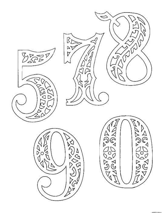 Цифры трафарет для вырезания