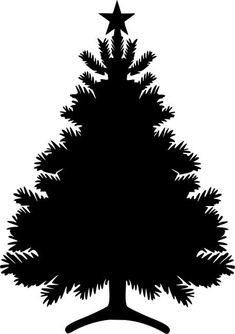 Елочка трафарет