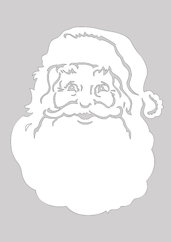 Новогодние трафареты дед Мороз