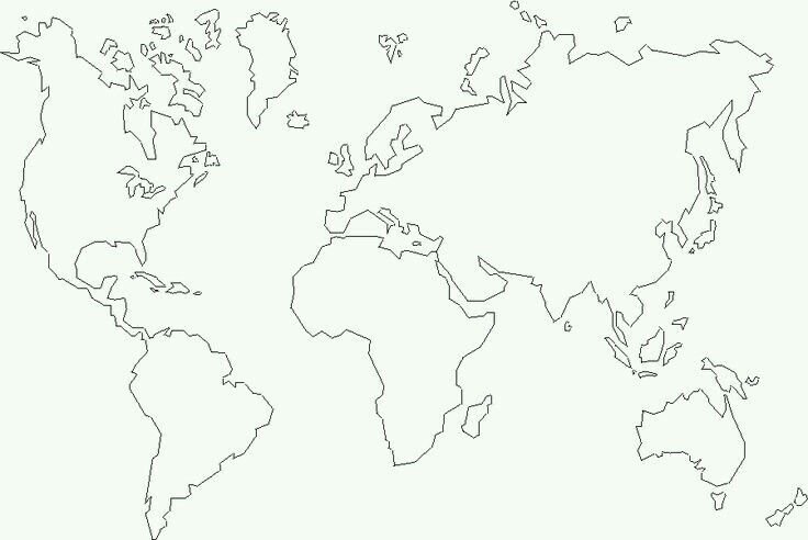 Физическая карта мира раскраска