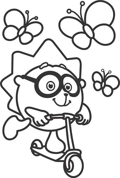 Еж из смешариков раскраска