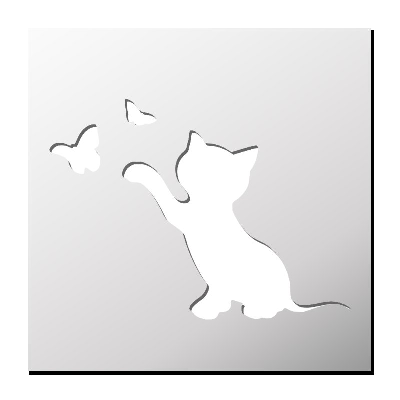 Трафарет кошки