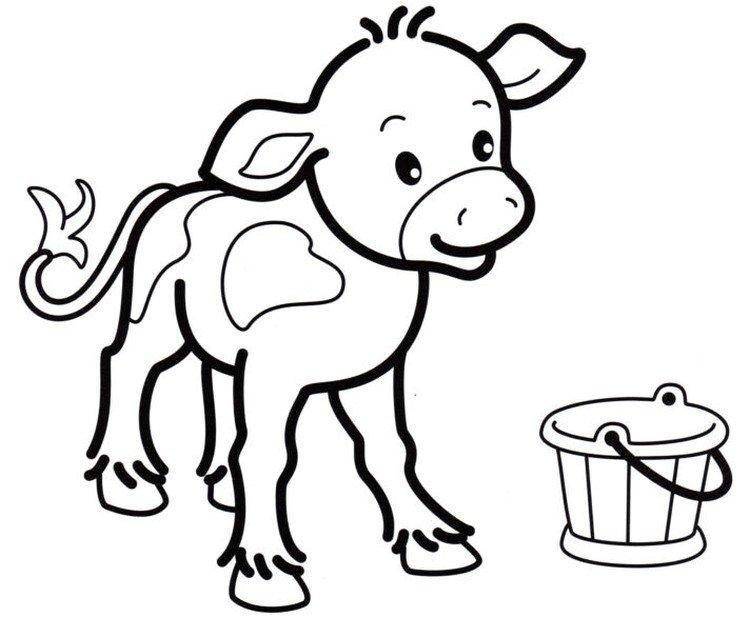 Раскраска корова