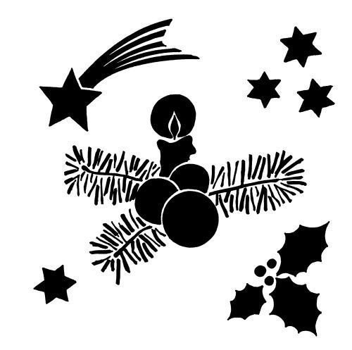 Трафареты для снега на окна