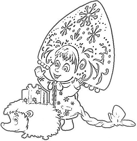 Снегурочка трафарет на окно