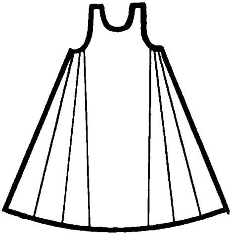 Шаблон сарафана для рисования