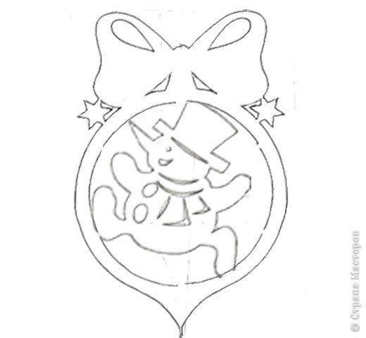 Трафареты на окна к новому году шары