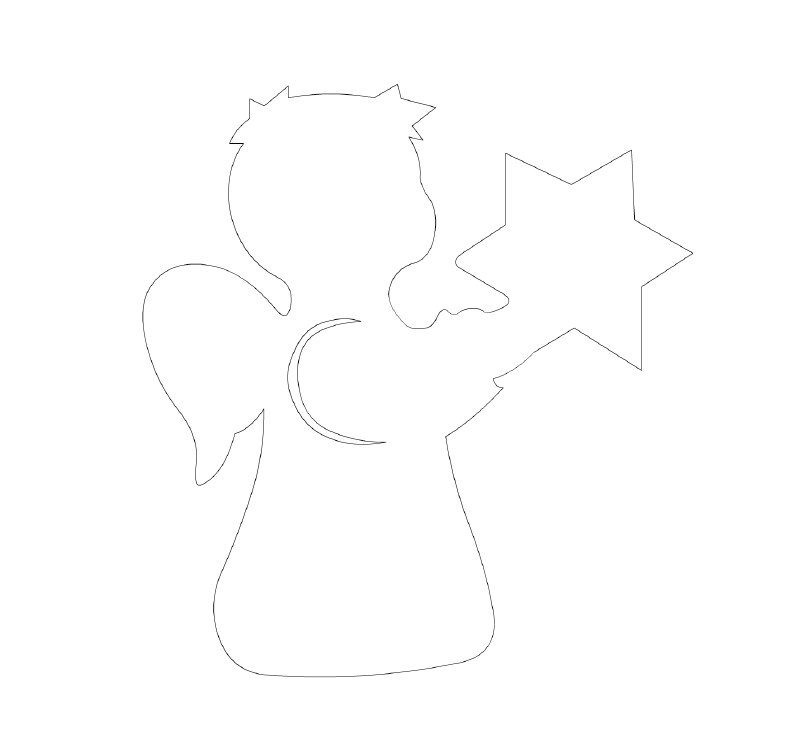 Ангелочки на окна трафареты