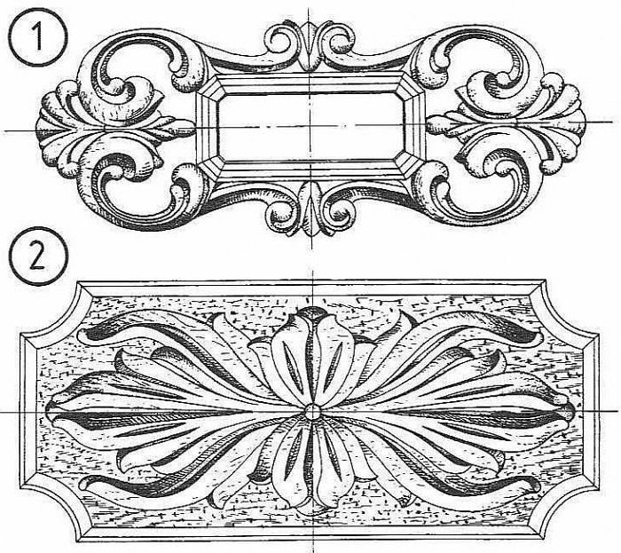 Орнаменты для плоскорельефной резьбы по дереву