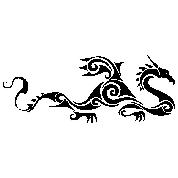 Трафарет дракона простой