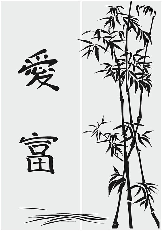 Трафарет бамбук