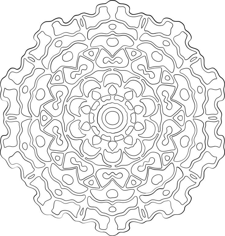 Мандала трафарет