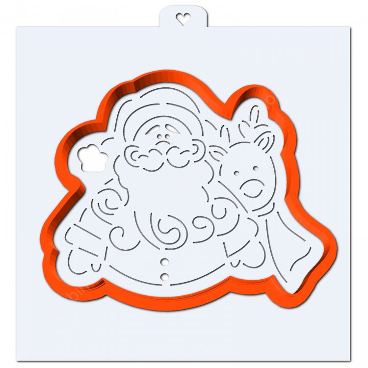 Пряник дед Мороз с плакатом в руках