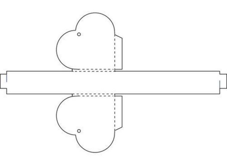 Чертеж коробки для подарка