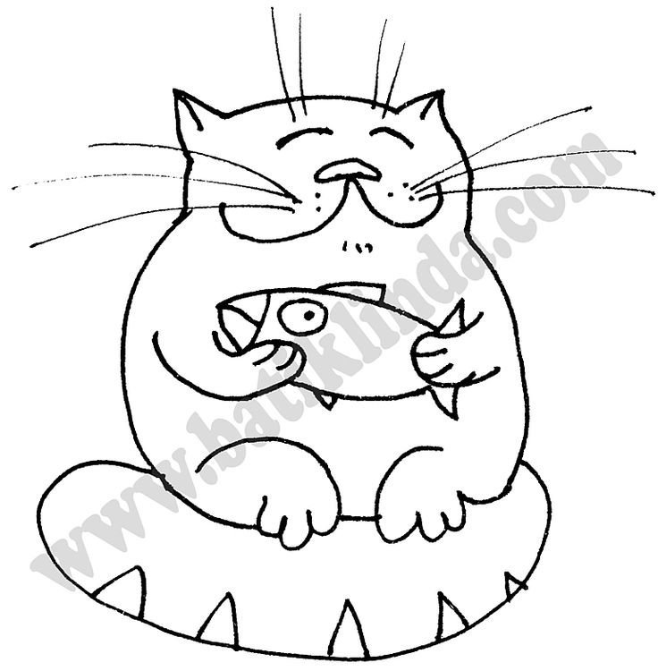 Кот для выжигания по дереву