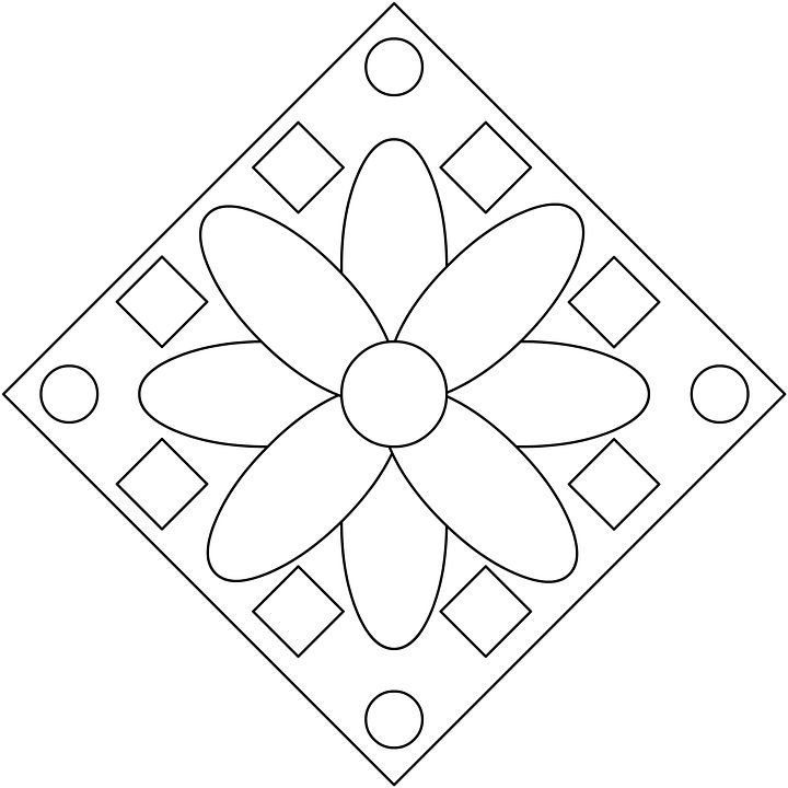 Орнамент раскраска для детей