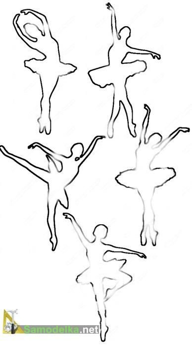 Балерина трафареты для вырезания из бумаги