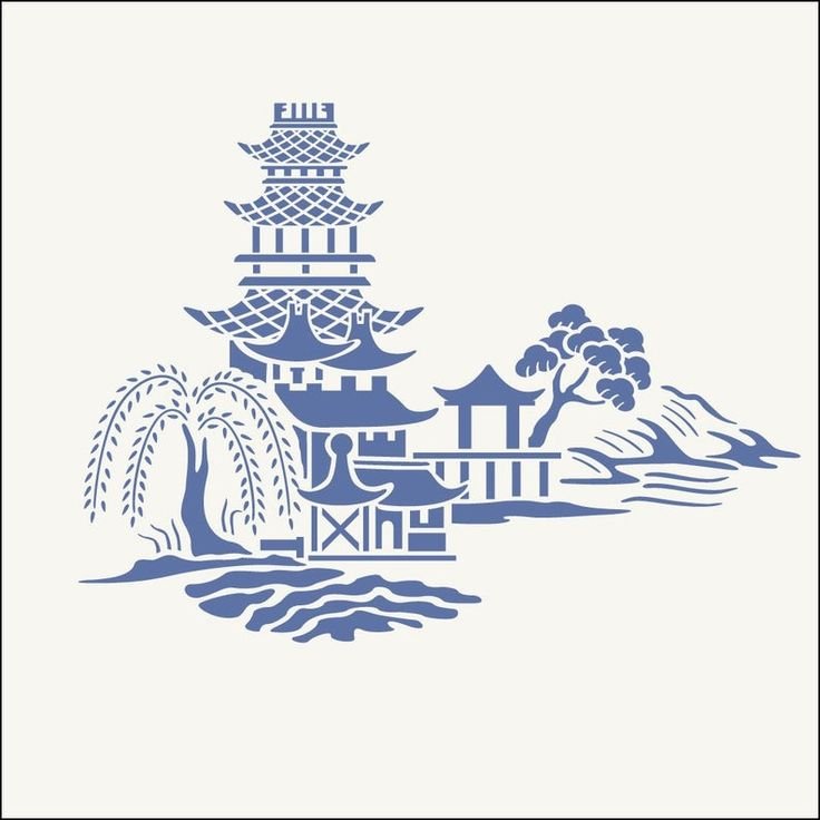 Трафарет в китайском стиле