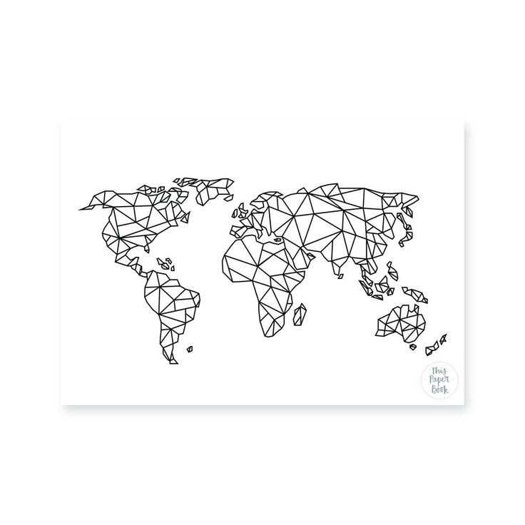 Стилизованные карты мира