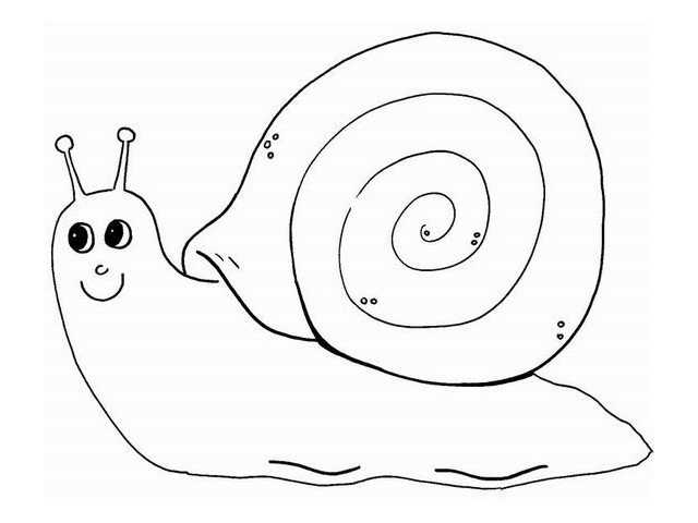 Улитка раскраска